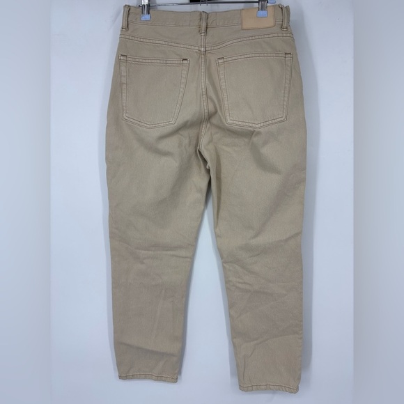 NWOT Everlane The 90’s Cheeky Jean Crop in Organic Cotton Tan Cream 27 - Picture 3 of 4